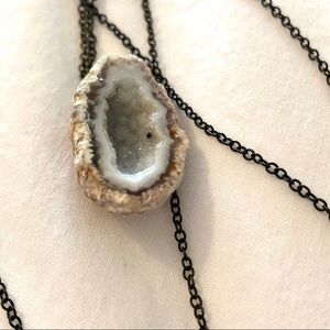 Beautiful stone necklace | pale blue